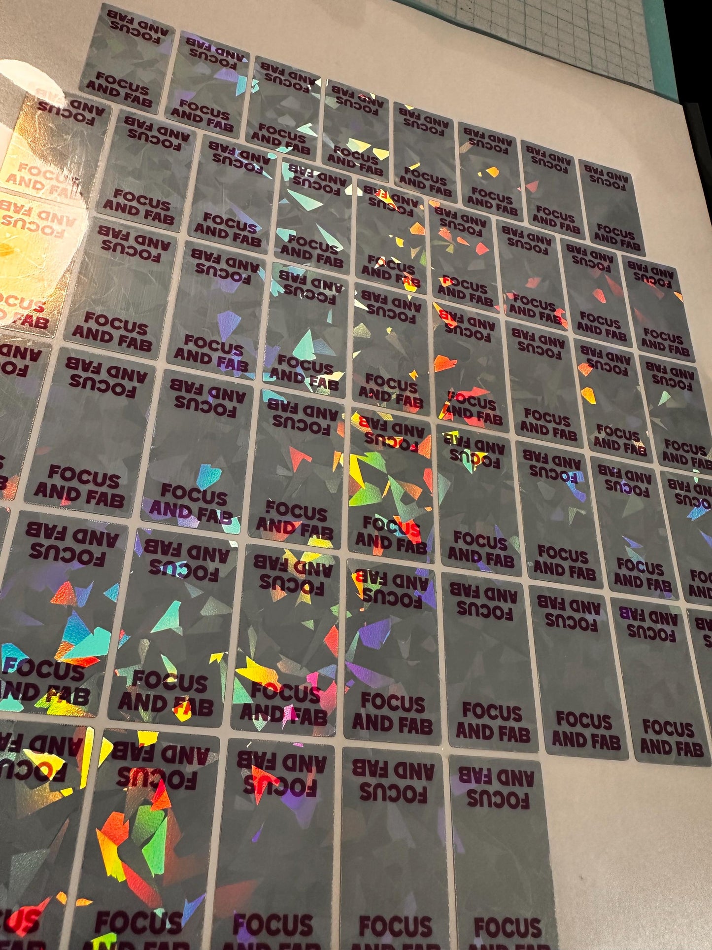 Custom Sports Trading Card One Touch Magnetic Cracked Ice Stickers - 50 Count