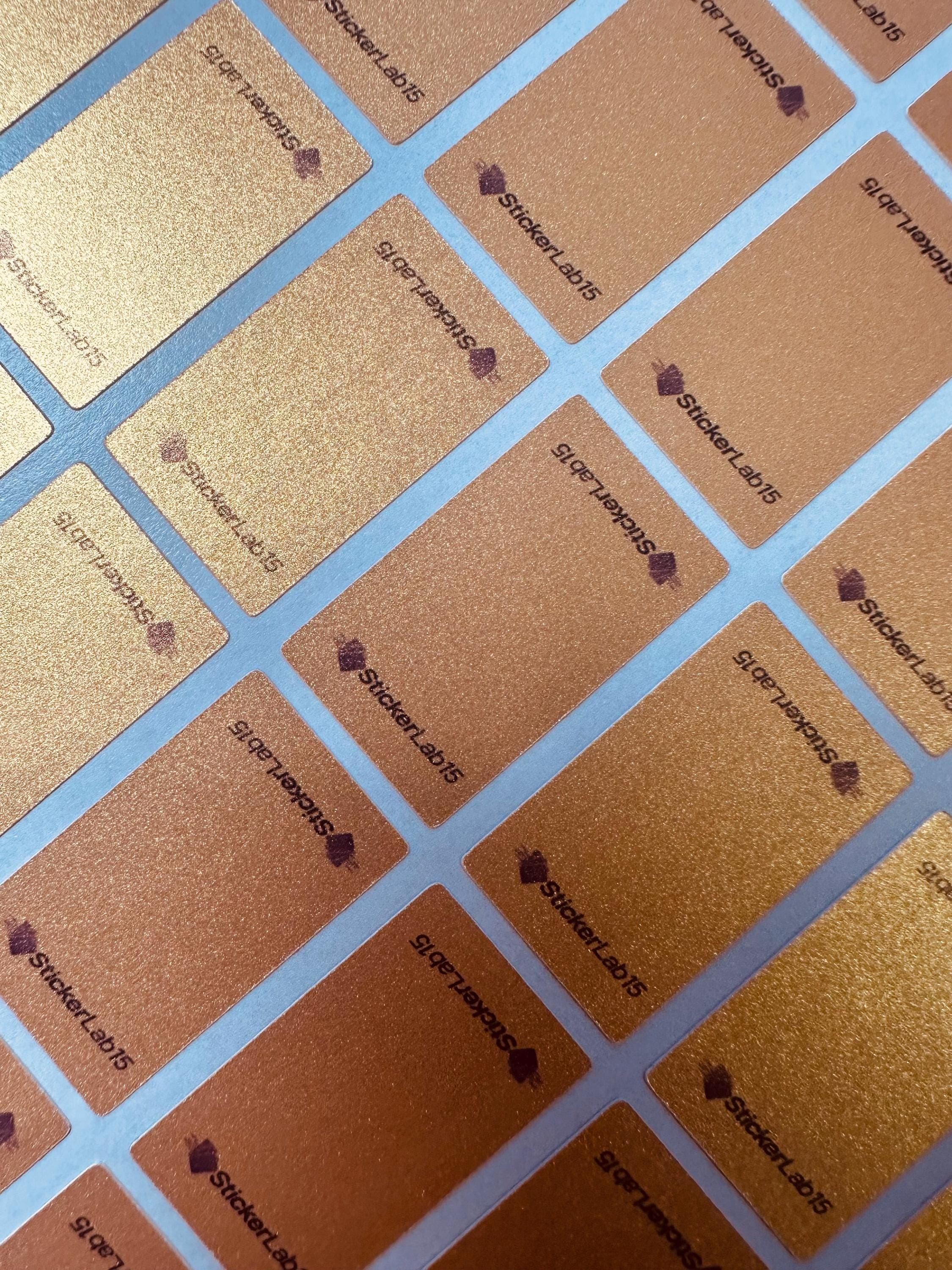 50 Gold Foil Logo Stickers: Custom Magnetic Case Stickers