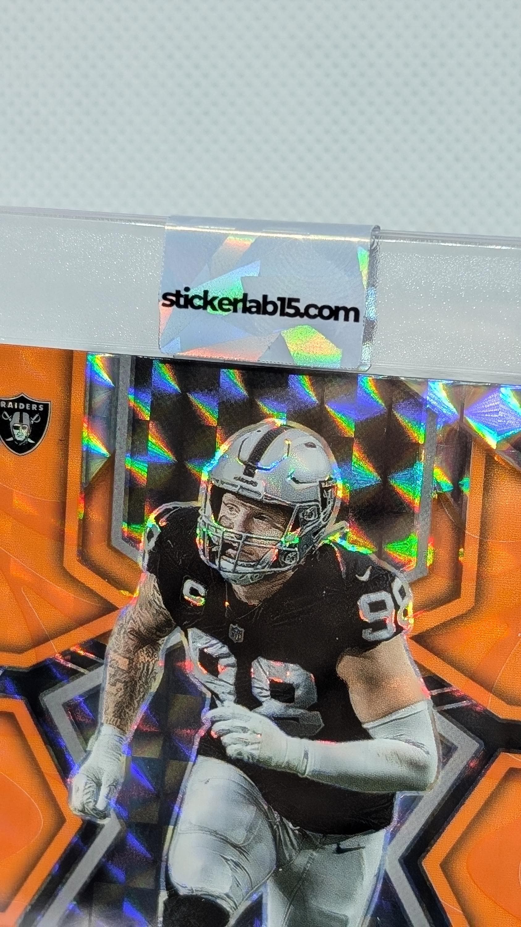 Custom Sports Trading Card One Touch Magnetic Cracked Ice Stickers - 50 Count