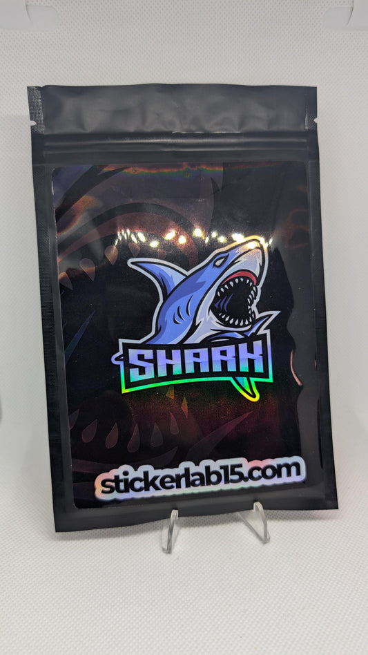 Custom Mylar Sports Card Repack Bags with Holographic Branding Sticker