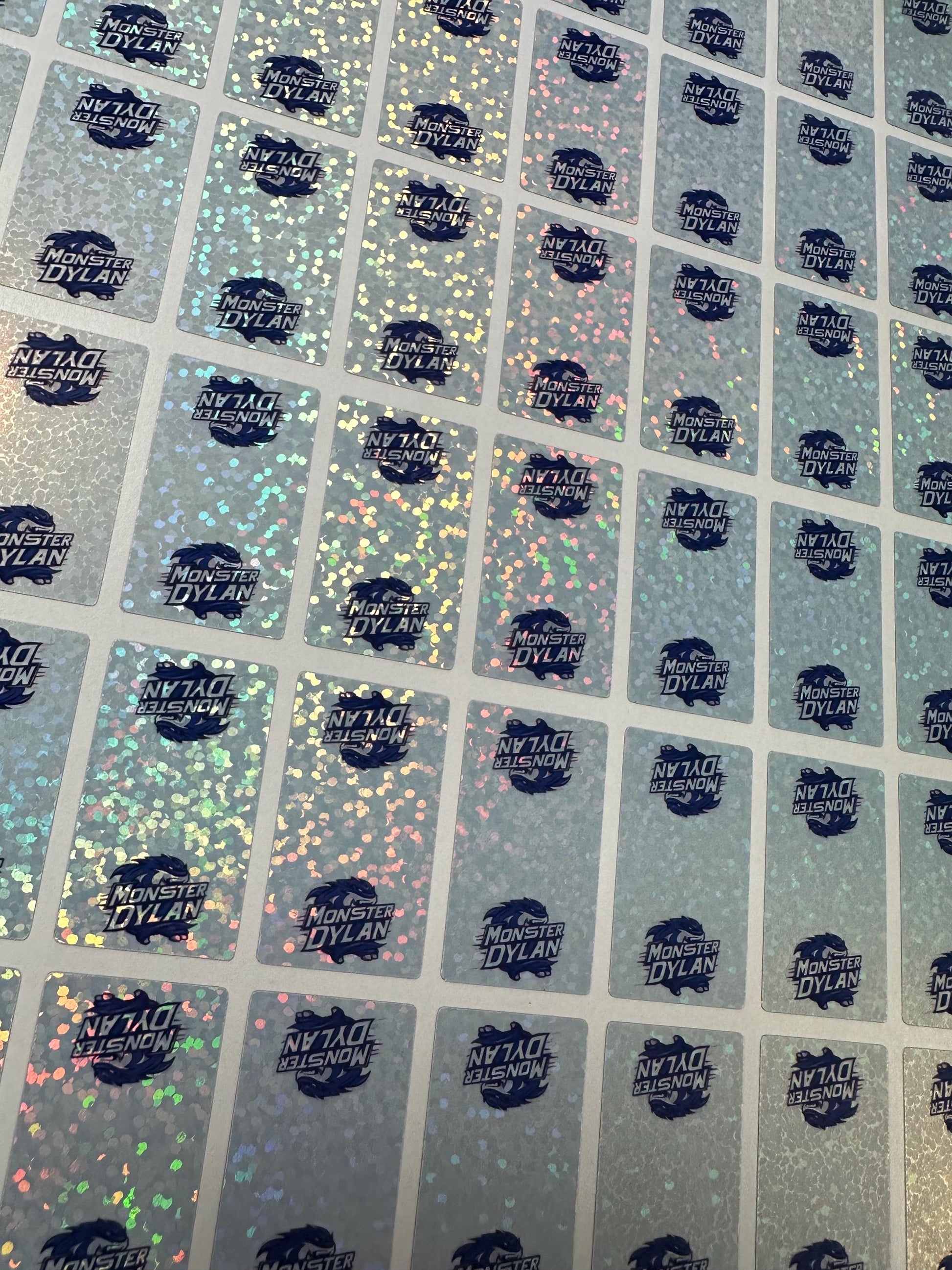 Custom Sports Trading Card Sparkling One Touch Magnetic Stickers - 50 Count