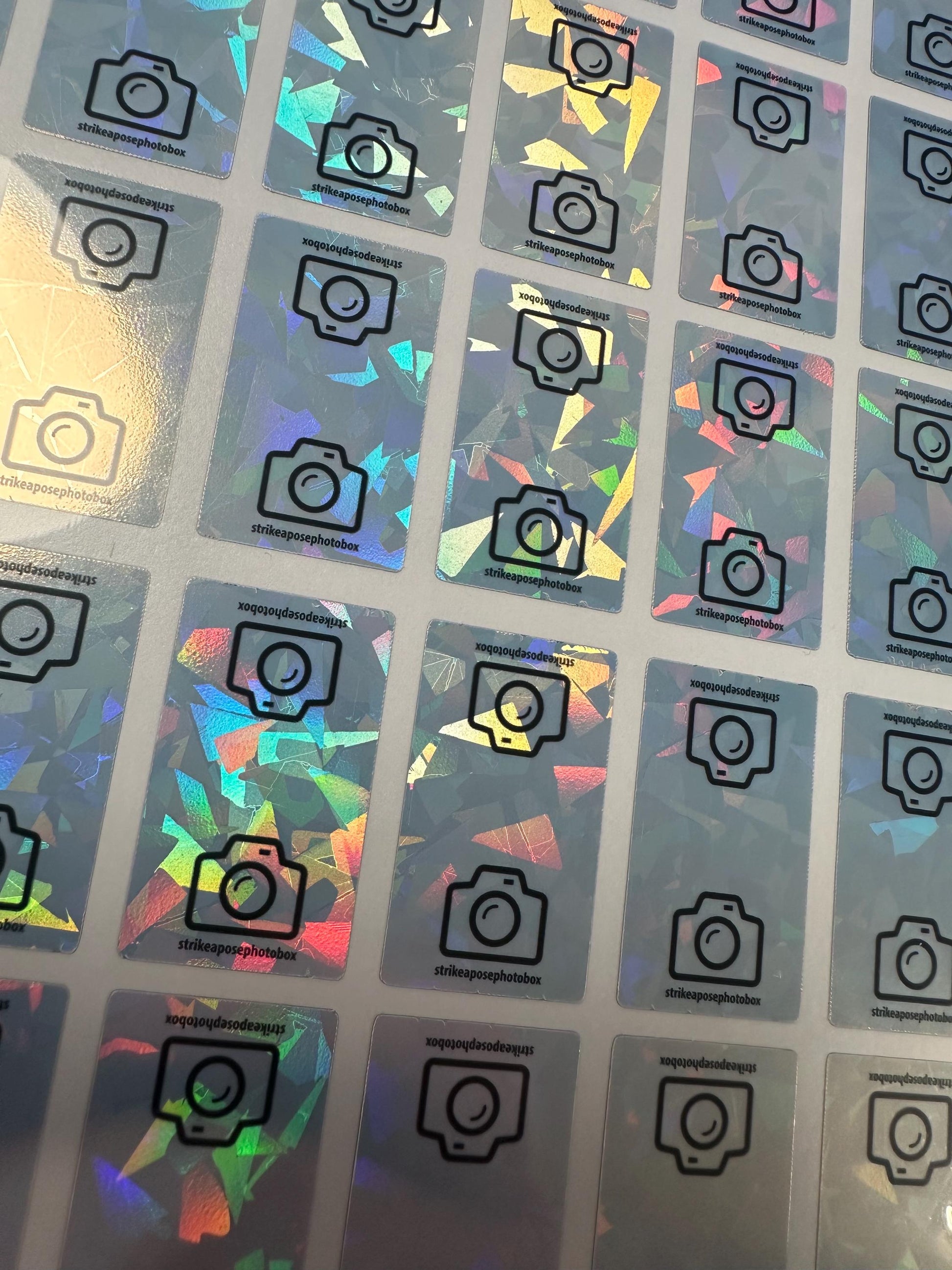 Custom Sports Trading Card One Touch Magnetic Cracked Ice Stickers - 50 Count