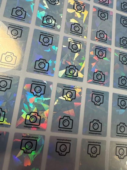 Custom Sports Trading Card One Touch Magnetic Cracked Ice Stickers - 50 Count